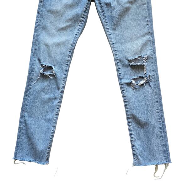AG Adriano Goldschmied The Legging Ankle Raw Hem Distressed Skinny Jeans Size 25 - Picture 7 of 10
